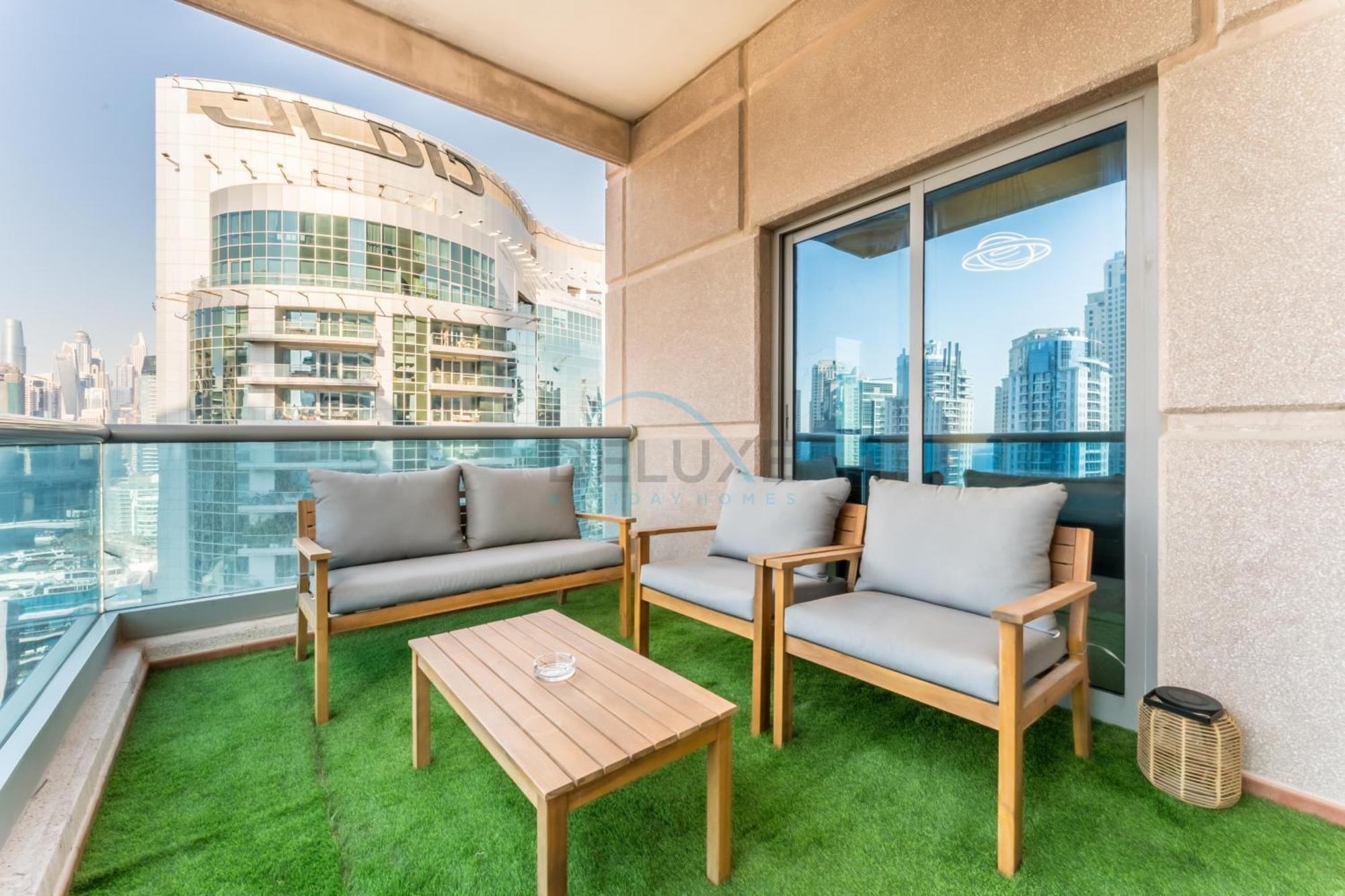 Terrace And Marina Views 1br Near Jbr, Ain And Major Landmarks, Zumurud, Duabi Marina By Deluxe Homes Apartment *